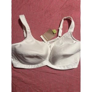 Amoena Kelly White Full Coverage‎ Bra Style 2153 Size 40D
